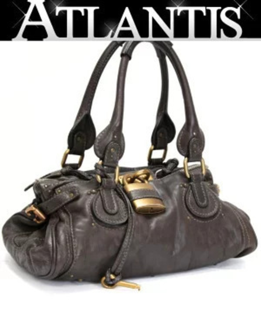 Chloe Paddington Handbag Leather Dark Brown